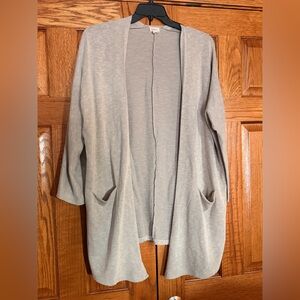 DONNI. Light Gray Open Front Cardigan